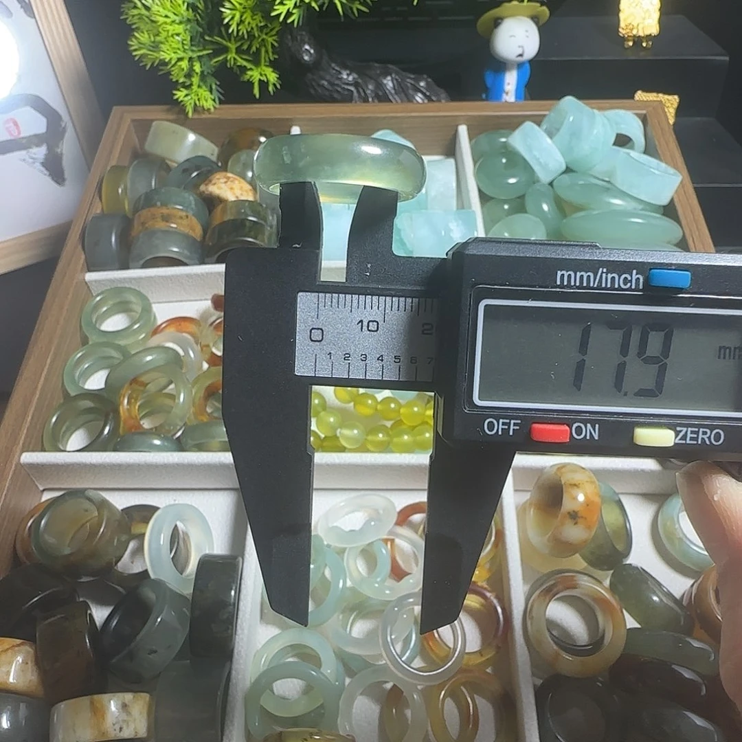 蛇纹石玉未镶嵌戒指21