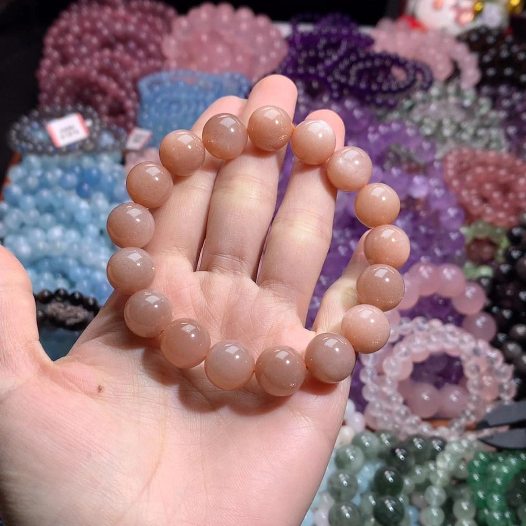 水晶手链未镶嵌橙月光卡12+漏