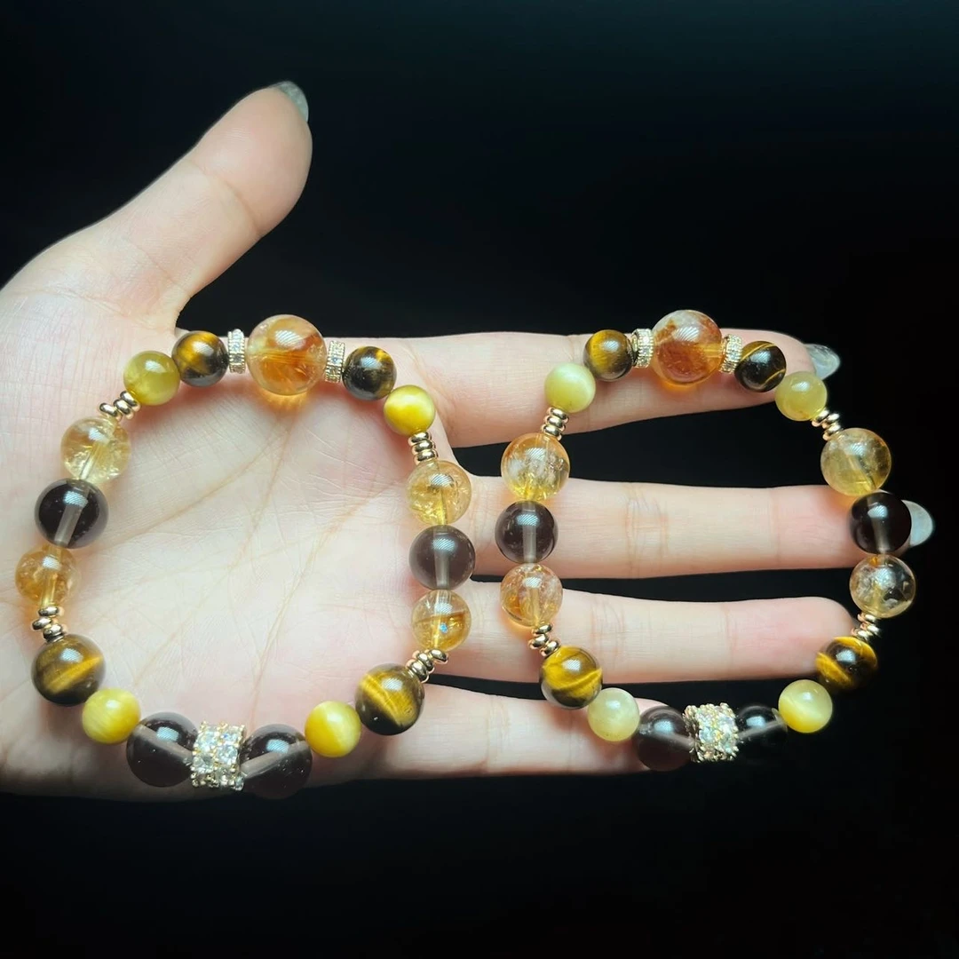 【云上好物】9 DS36945-虎眼石DIY单圈手串-多样性发一件-8mm+（JG）