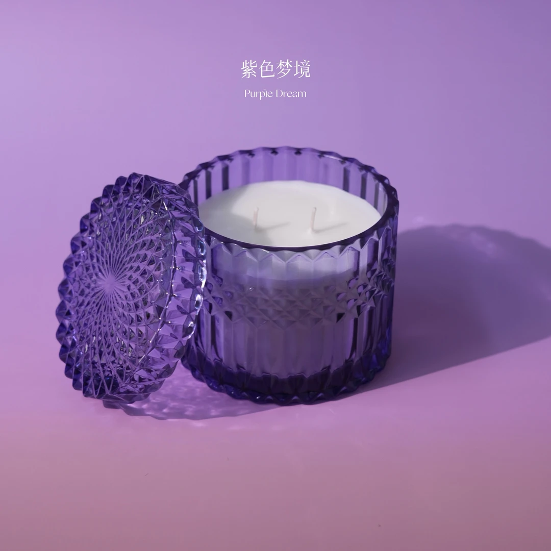 霓虹灯系列【紫色梦境】净含量340g香薰蜡烛|
