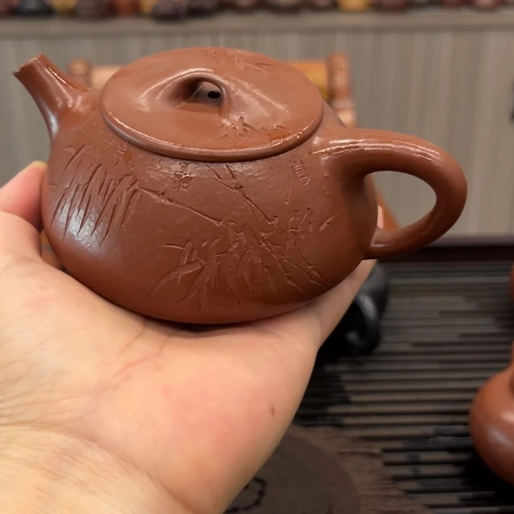 茶壶紫砂景舟石瓢手工制作小煤窑朱
