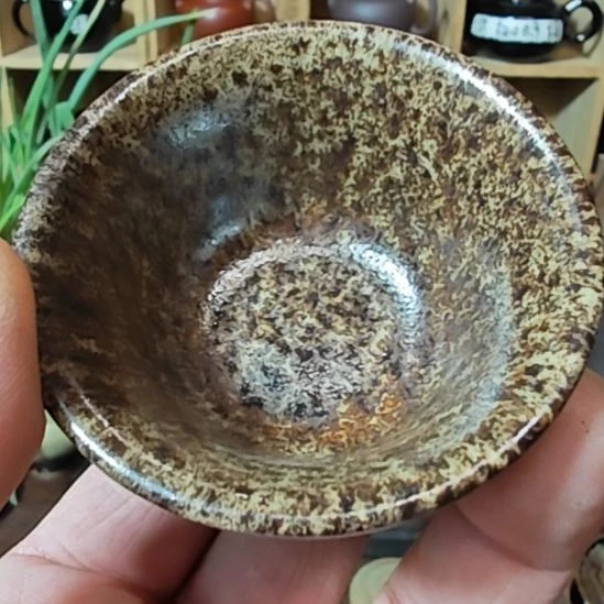 天然老黑釉斗笠盏