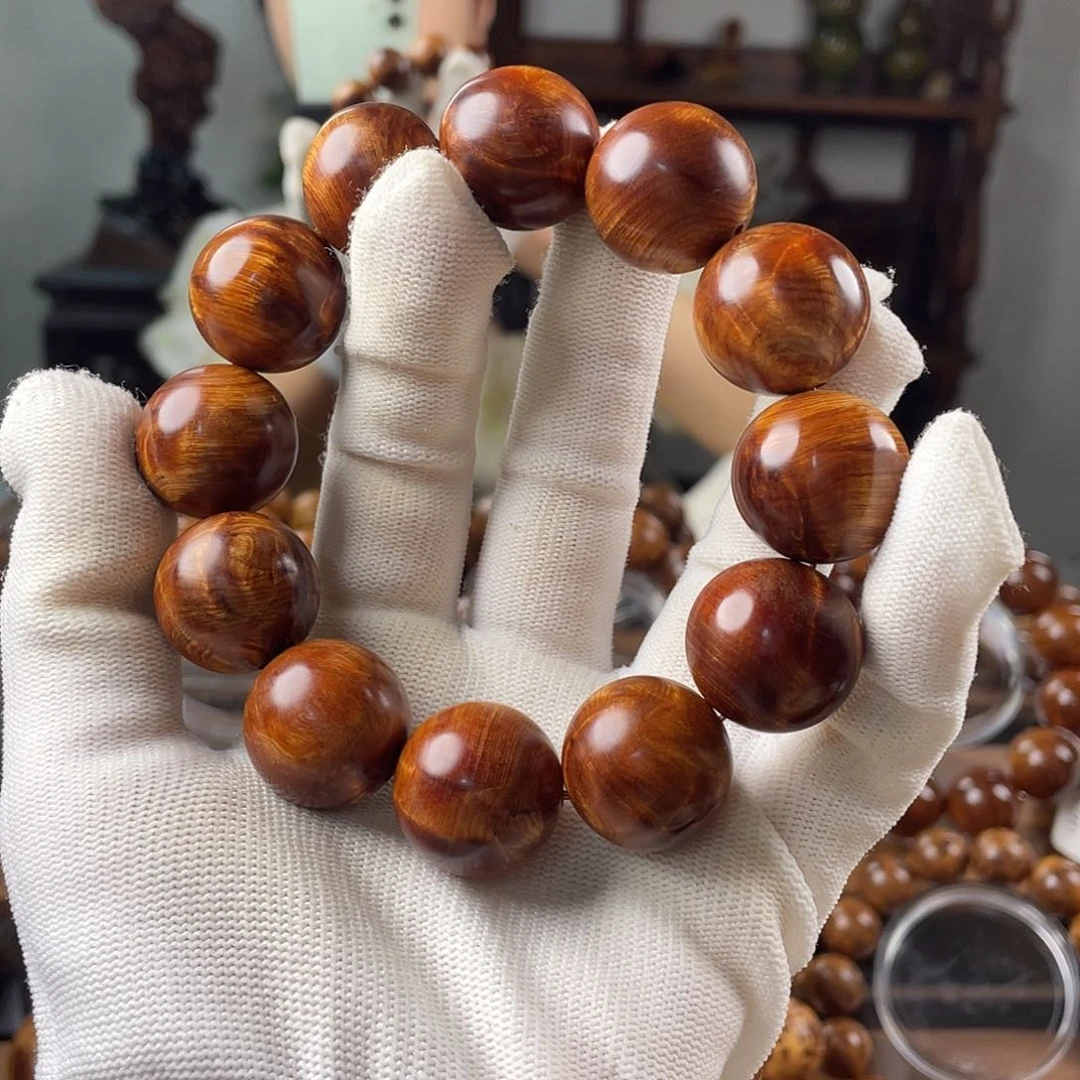 柏木手串/手链?20满油黑金龙胆闪电太行崖柏陈化