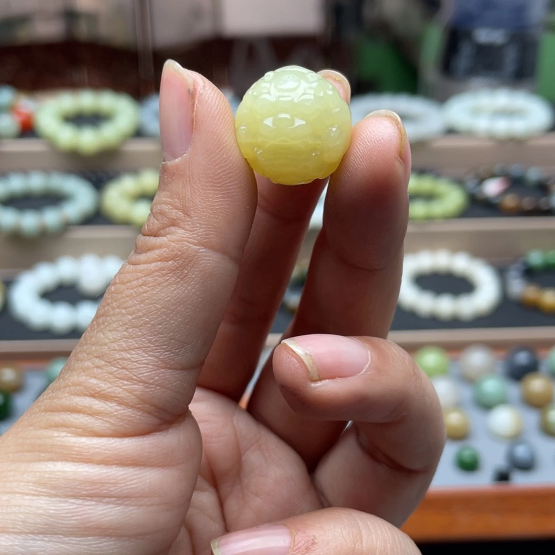 和田玉单珠17未镶嵌