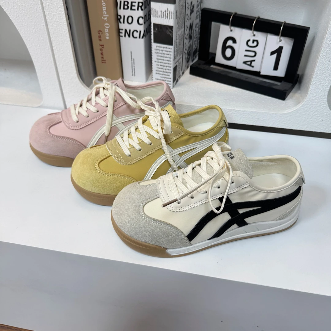 KP002 厚底德训鞋女款2025新款夏季复古软底阿甘鞋百搭休闲鞋子