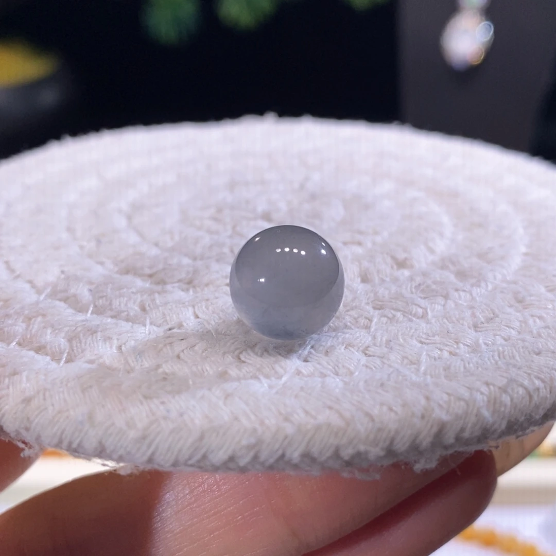 翡翠未镶嵌颈饰翡翠黑杠圆珠12mm