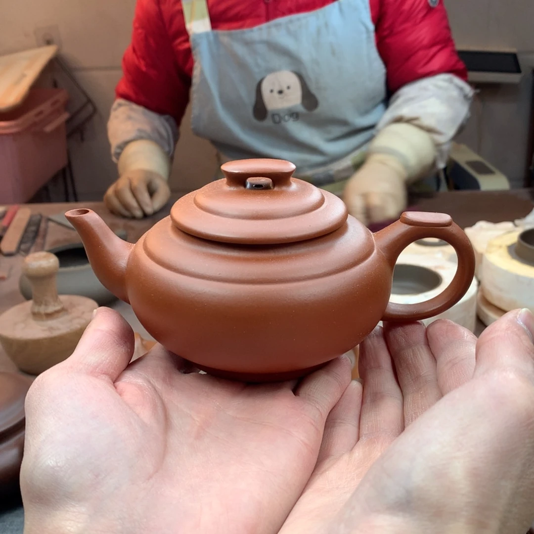 紫砂茶壶上新桥 朱泥 240cc 周宜君