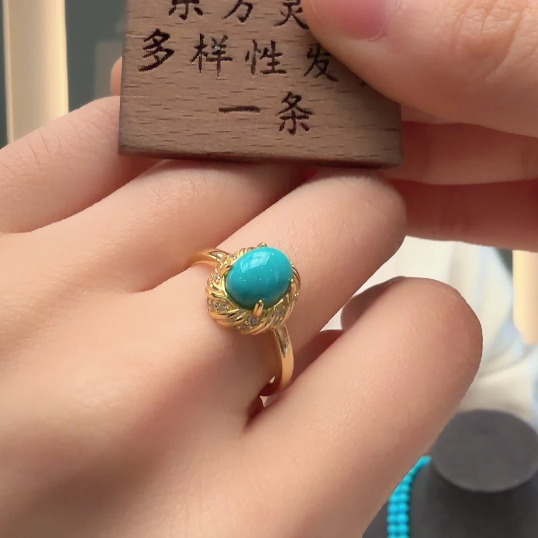 绿松石银S925镶嵌颈饰