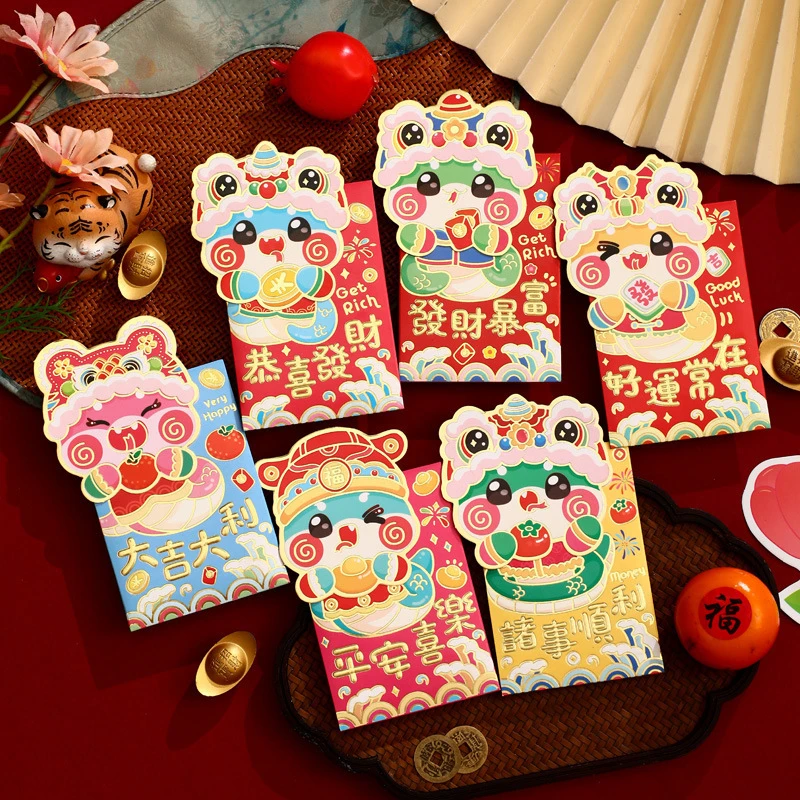 2025新年过年卡通蛇立体红包袋儿童可爱利是封创意劳保