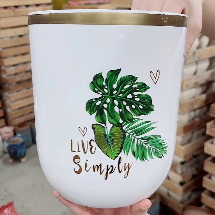 有孔.凑单10元陶瓷花盆发货！