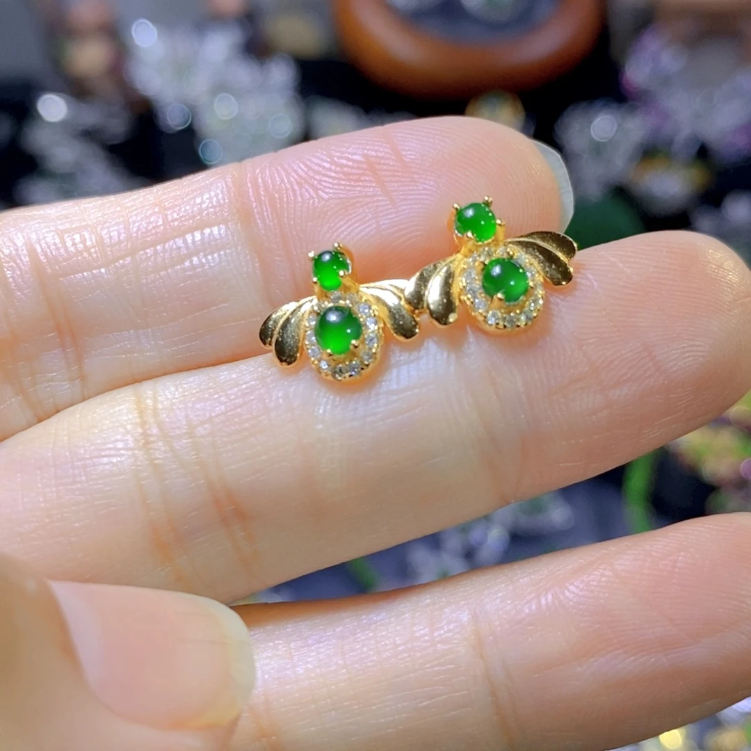 翡翠颈饰银S925镶嵌天然翡翠
