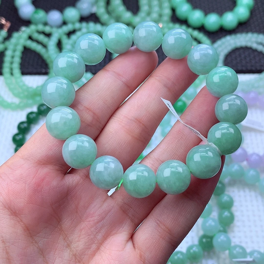 翡翠未镶嵌毛衣链卡12.7