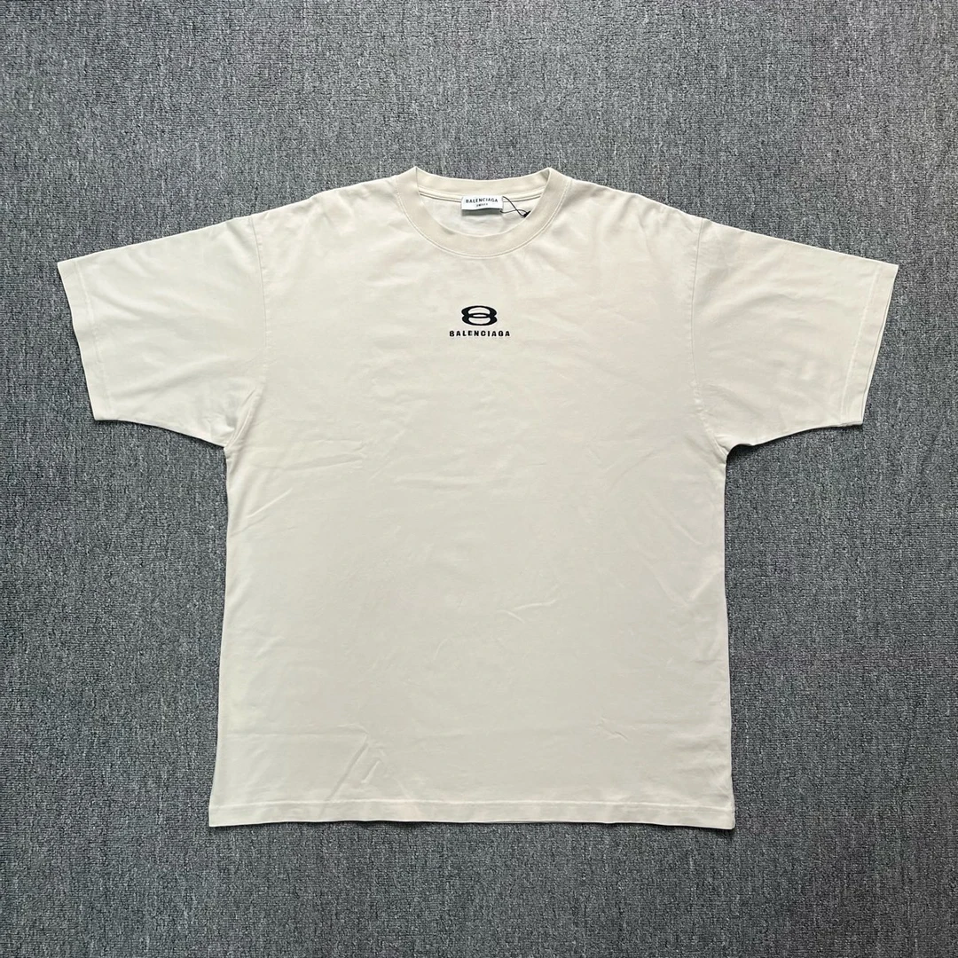 99新 Balenciaga/巴黎世家 双环刺绣logo短袖/OS M码/存放/11719