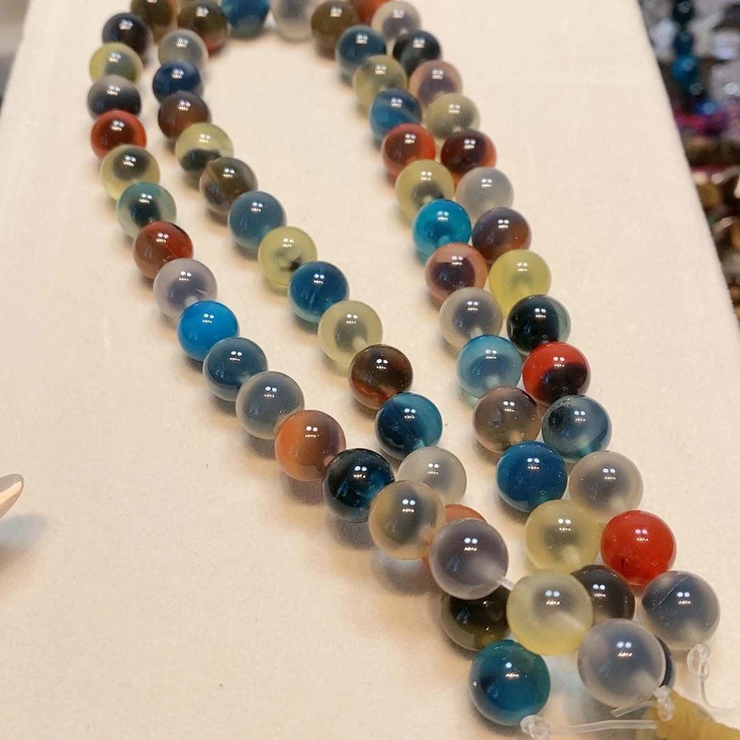 玛瑙/玉髓散珠天然多宝溏心玛瑙10mm