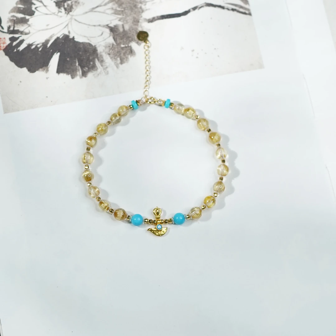 【佩洁】钛晶*手串*18k金镶嵌