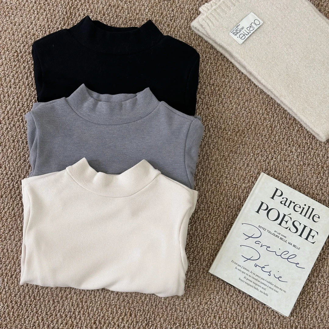 XXJ 2326 手感超软打底衫 半高领百搭秋冬保暖