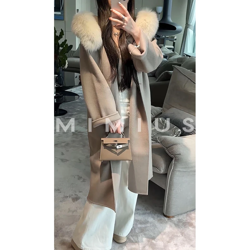 【mimius】U 沪上千金 高奢大毛领羊毛大衣 G09122