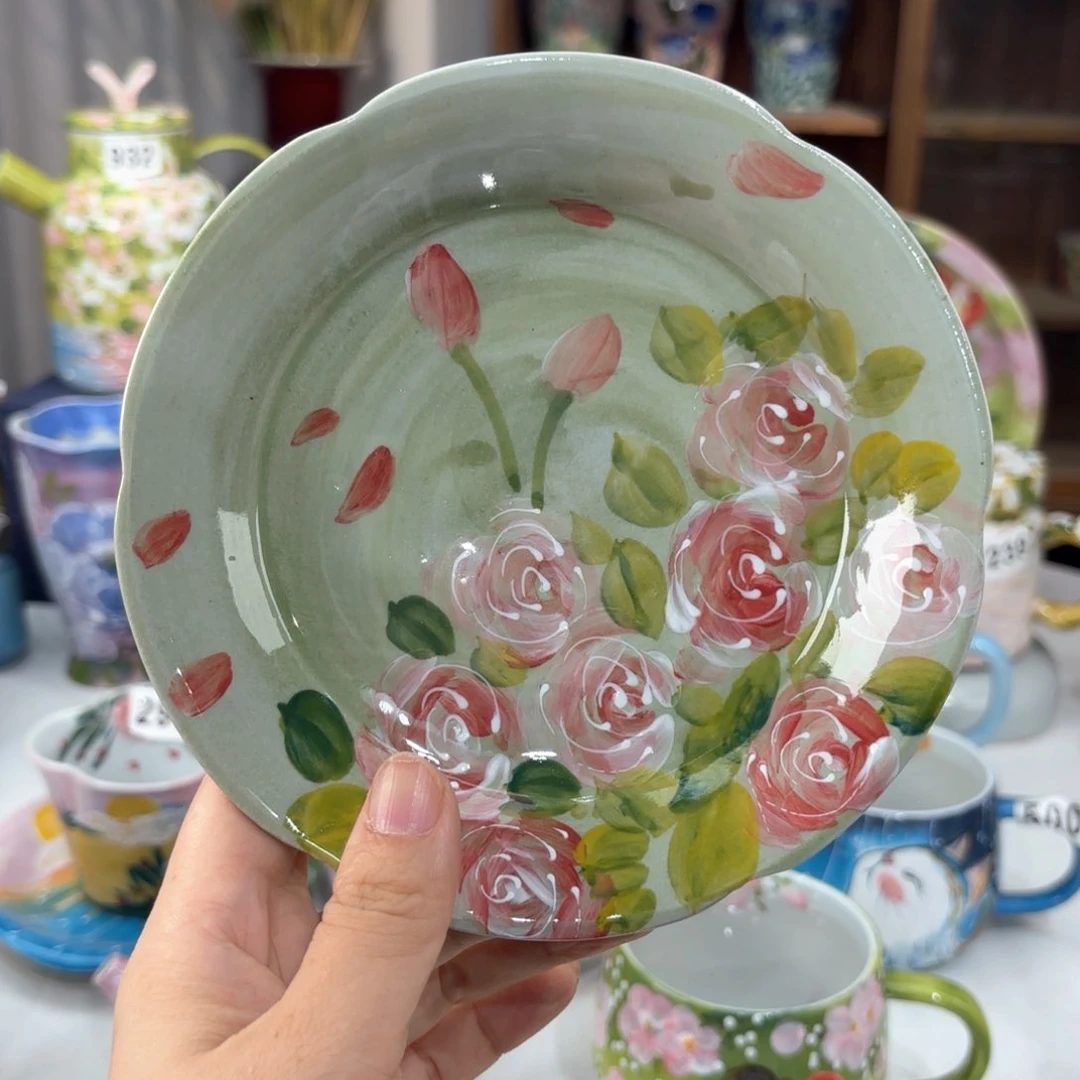 景德镇手绘高温釉下彩陶瓷茶具