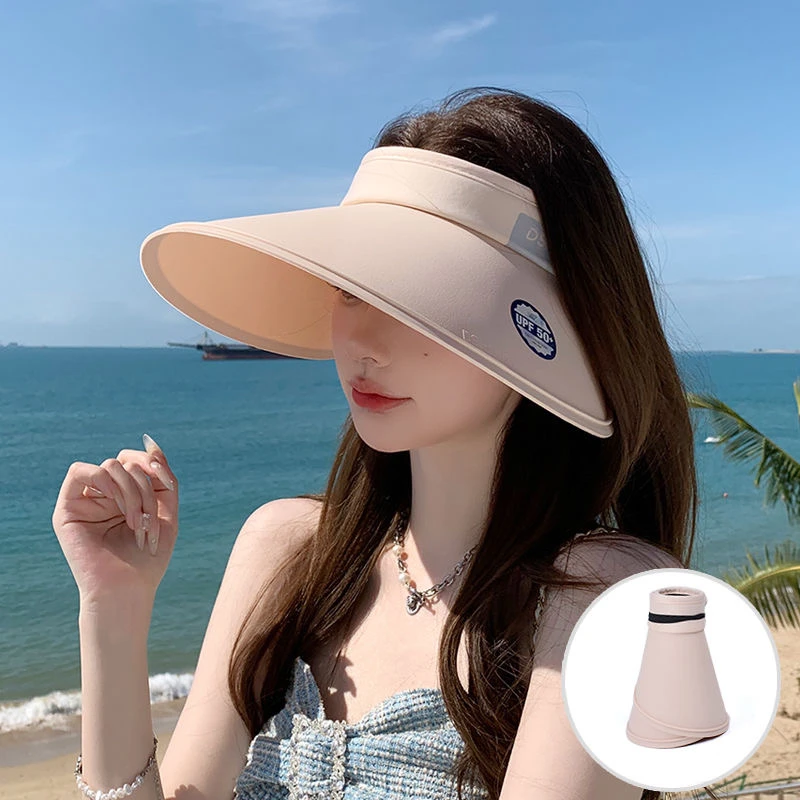新型硅胶防紫外线防水随意折叠男女同款时尚百搭遮阳韩版女士帽子