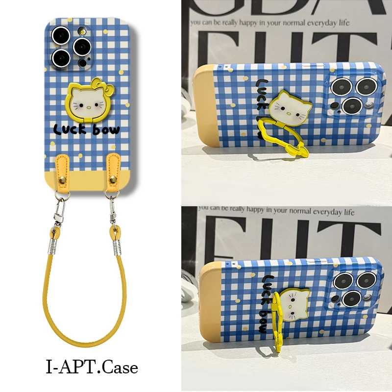 蓝格KT黄圈波点菲林软壳适用iPhone苹果16手机壳华为oppo小米vivo