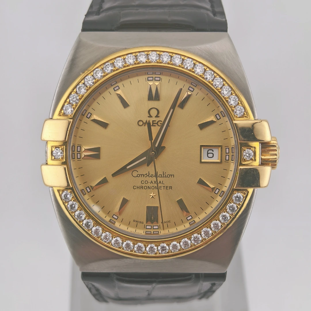 95新 Omega/欧米茄 星座/后镶钻/38mm/自动机械/男士腕表/经典