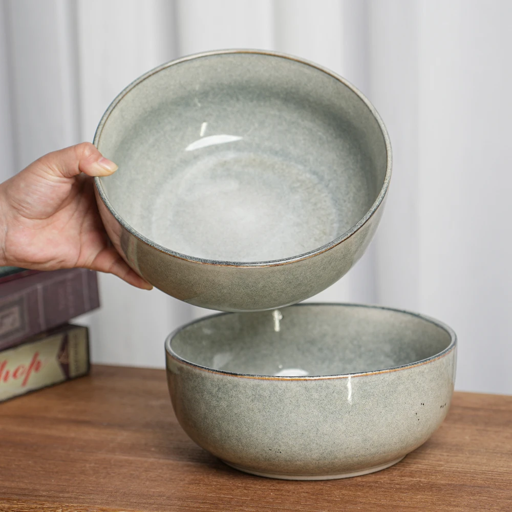 【微瑕】陶瓷碗沙拉碗大碗窑变高颜值大号家用汤碗D6A