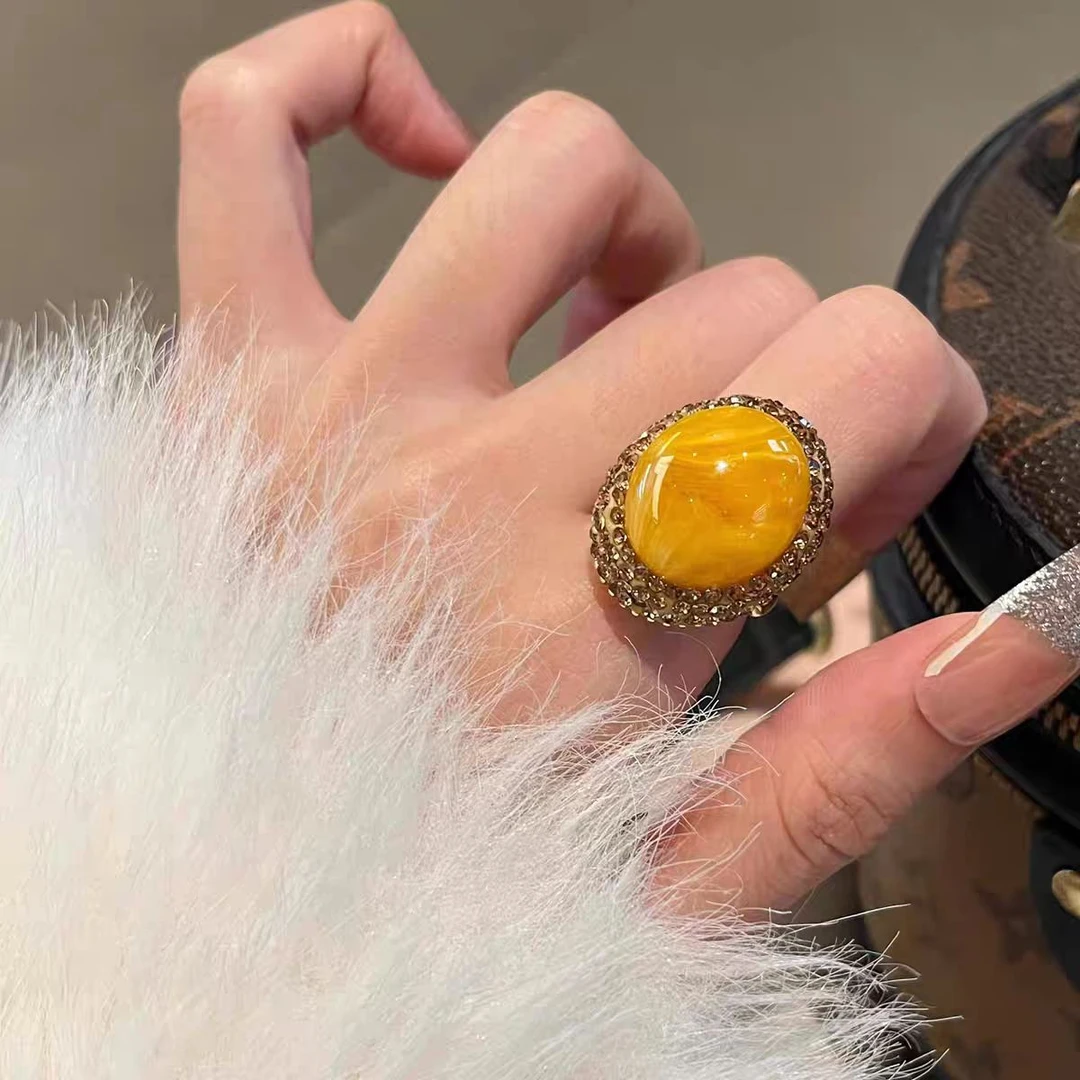 铜合金戒指 【533】夸张大个性食指戒指女小众轻奢设计高级指环配饰