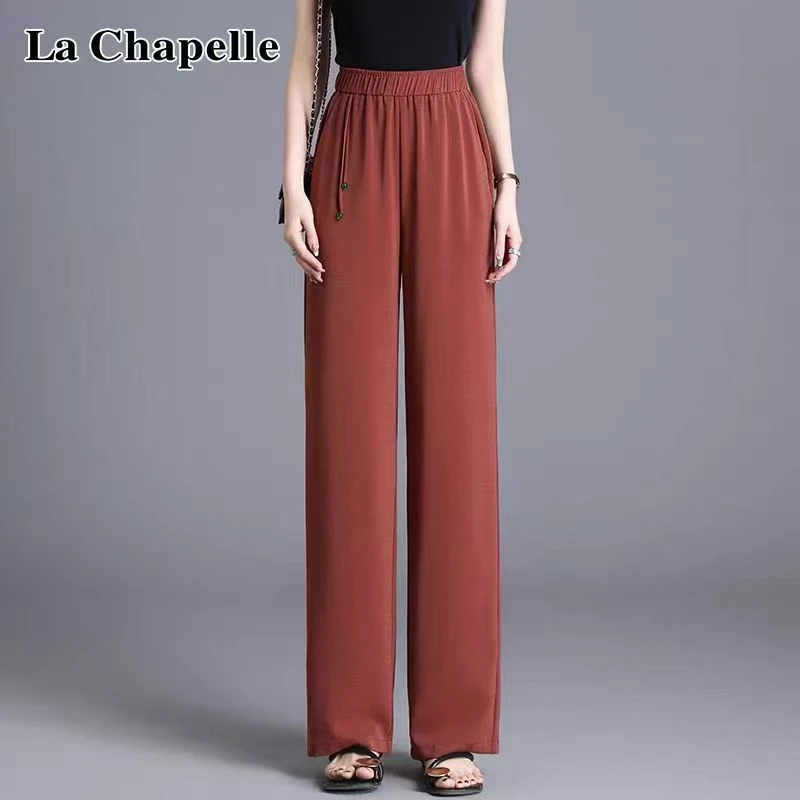 [DK489]2025年夏季时尚运动百搭宽松简约女士高腰薄款直筒裤