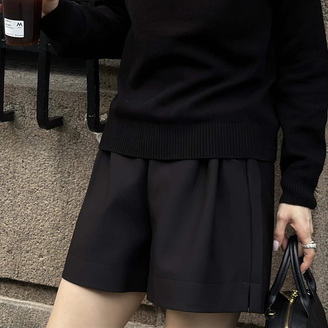 LIU SINYA｜【高贵之选】不褶皱 松紧腰直筒超显短裤