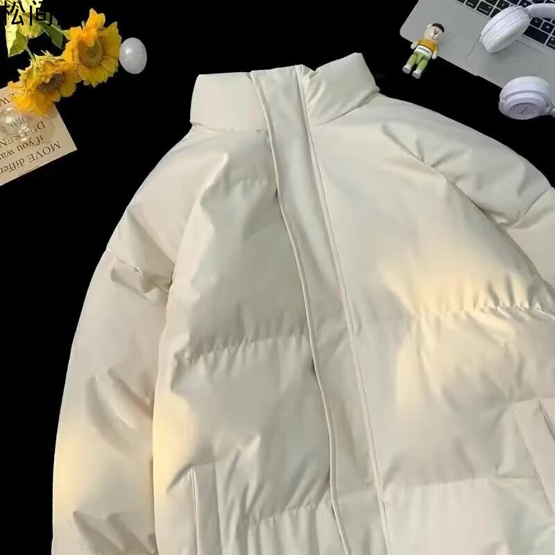 港风棉服外套男士冬季新款棉衣设计感小众加厚宽松立领面包服棉袄