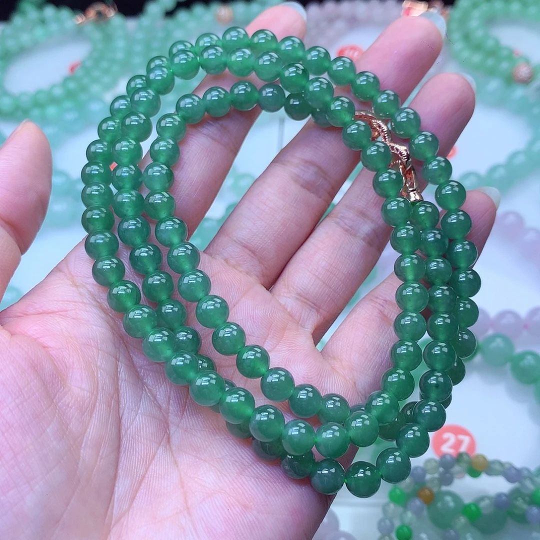 翡翠未镶嵌毛衣链13