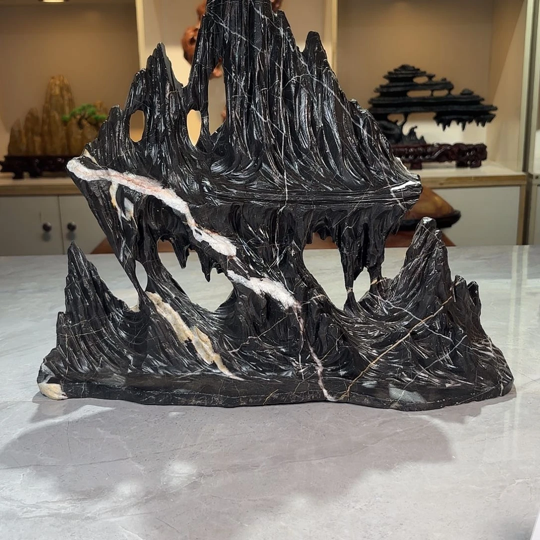 八***灵璧石手工雕刻奇石摆件