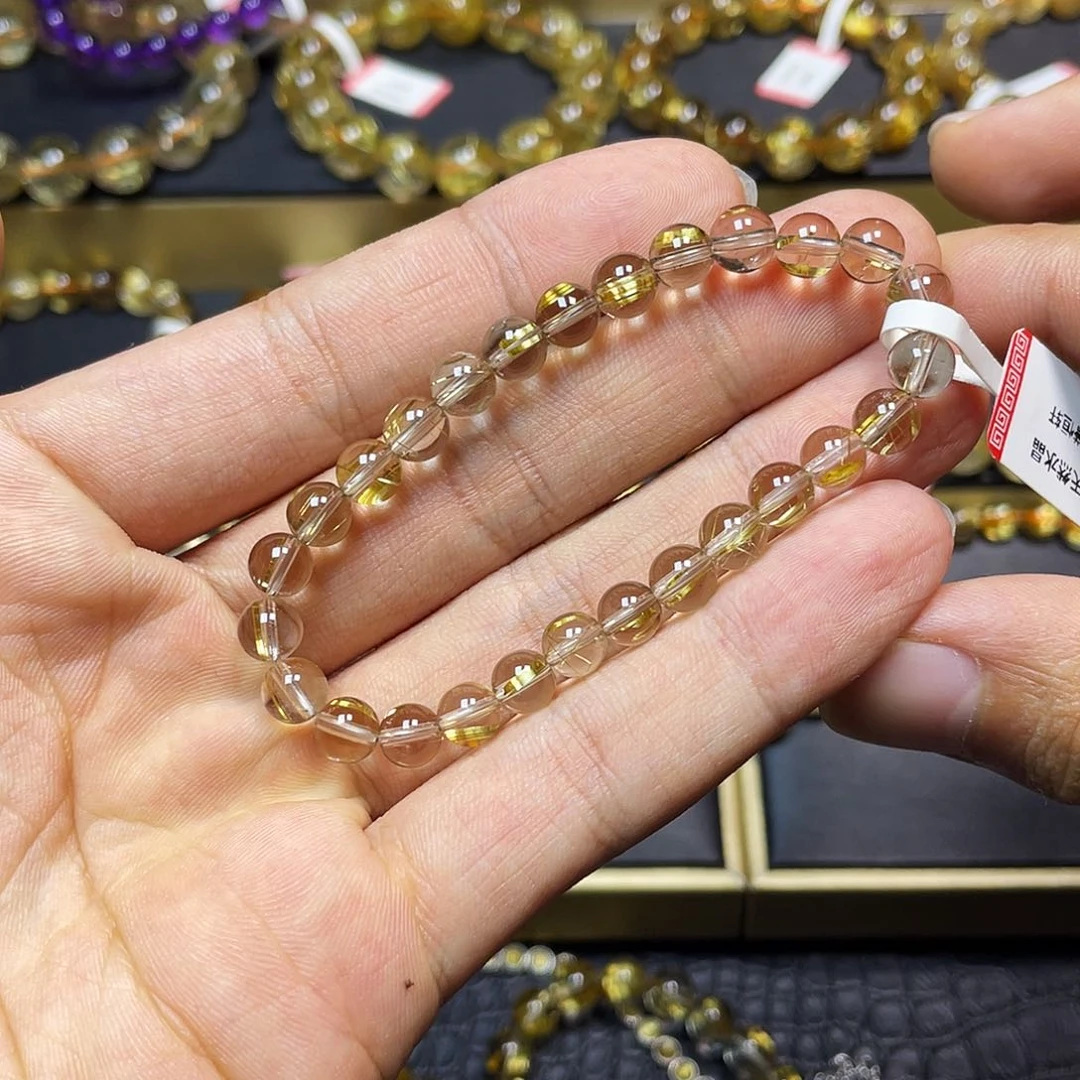 水晶手串未镶嵌金发晶