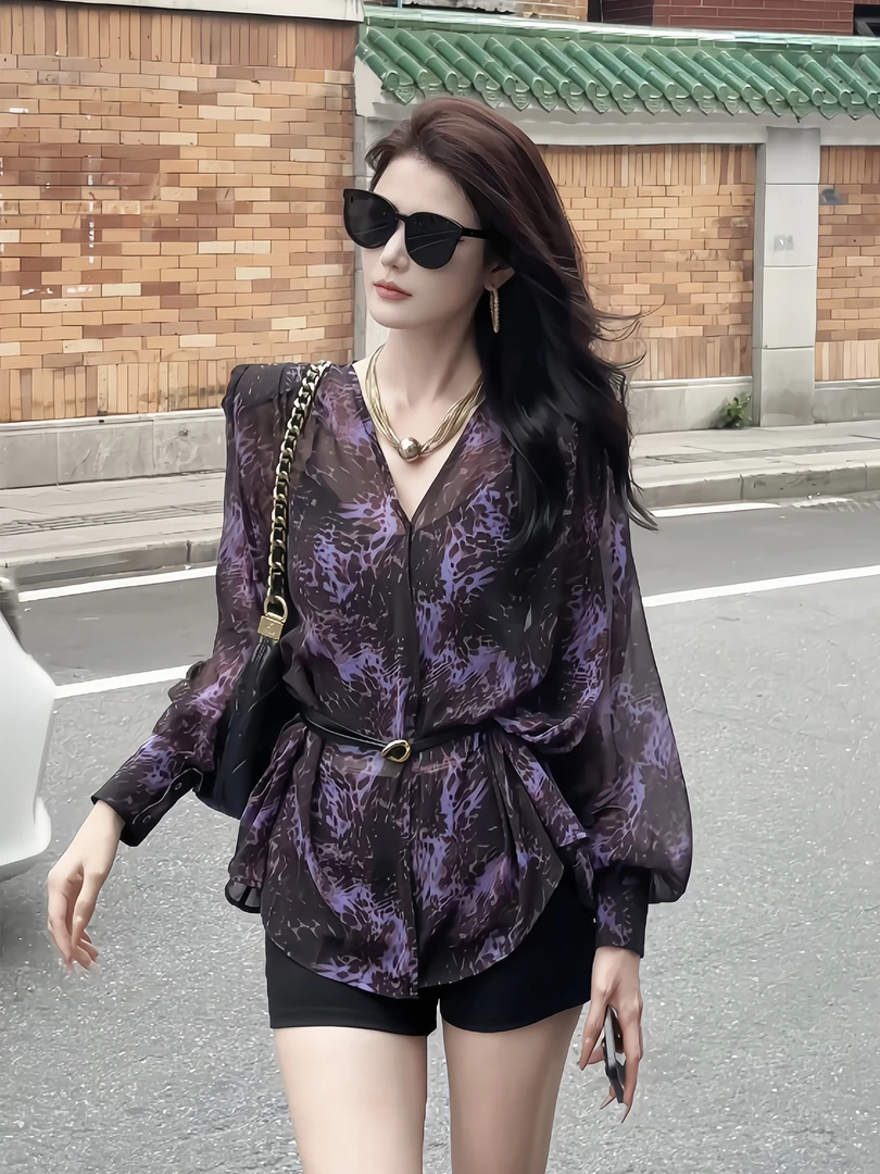 【ZACOCO】夏季百搭气质时尚通勤小众防晒冰感显瘦上衣3070