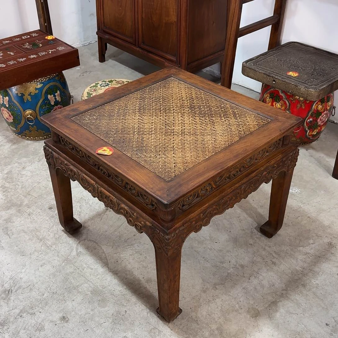 ****g木复古装饰摆件茶桌58/58/49厘米