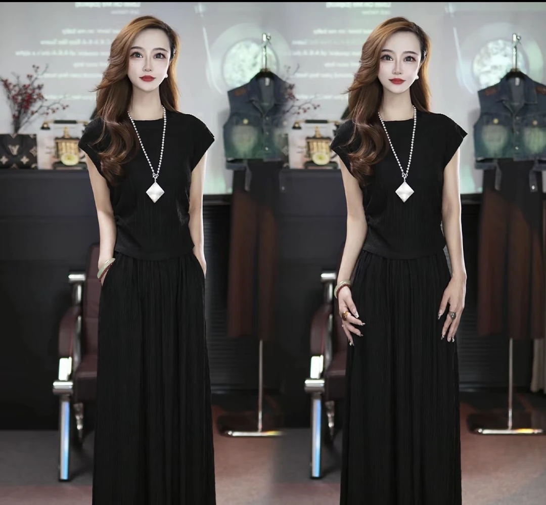 【现货】【上衣+半身裙】运费补贴5-8元夏季新款休闲套装女简约显瘦11