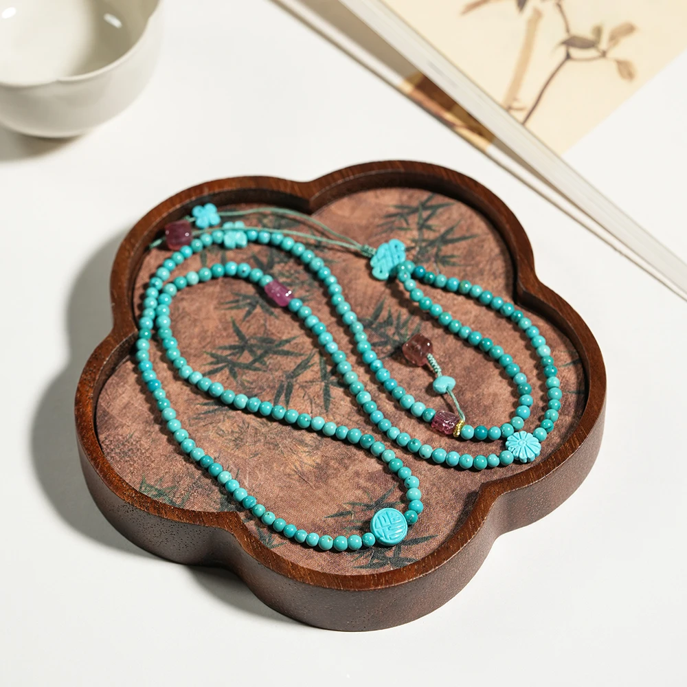 【保险柜孤品】湖北原矿绿松石福字顶珠3MM吊坠挂脖