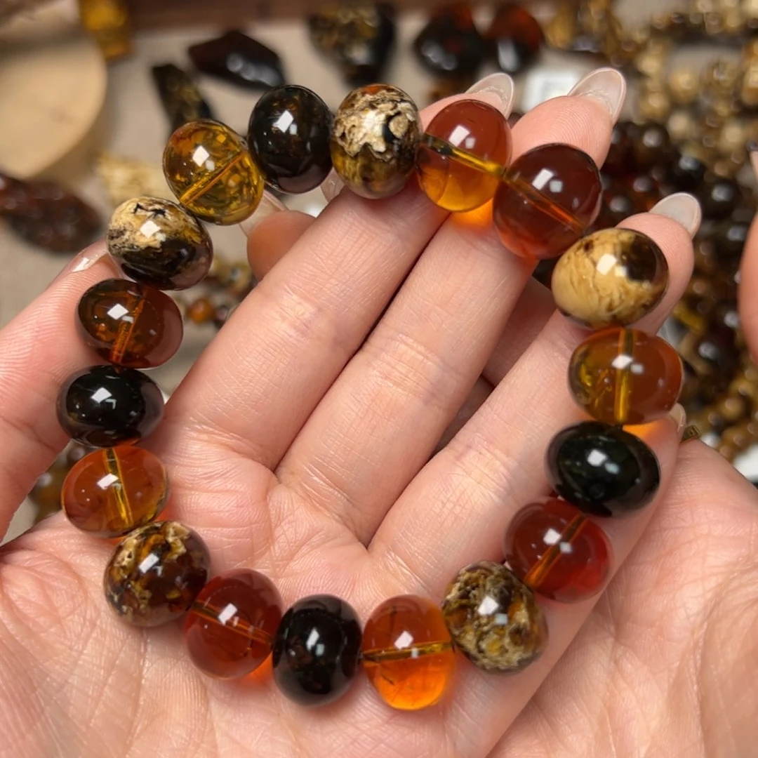 琥珀手链未镶嵌A****I抚顺多宝