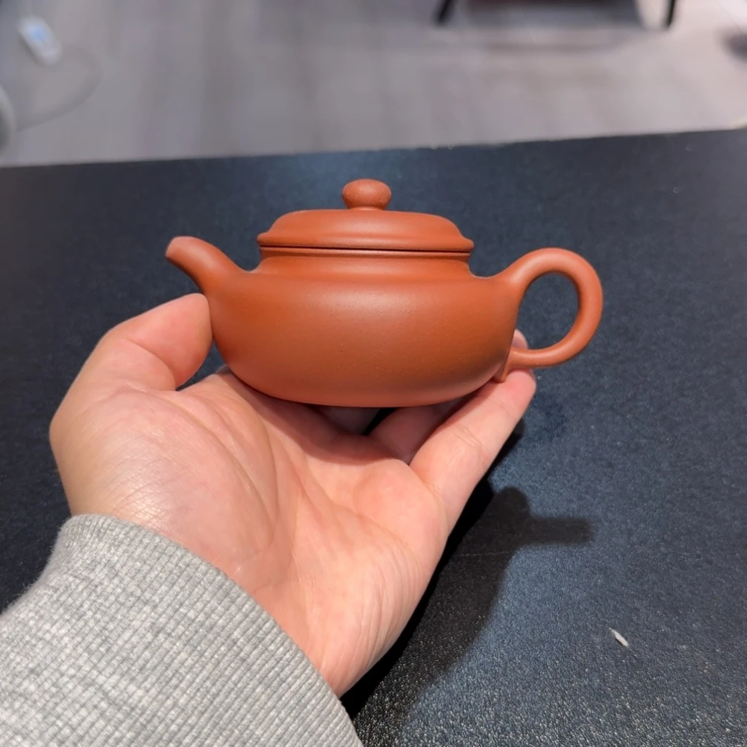 紫砂茶壶封釉红皮龙仿古