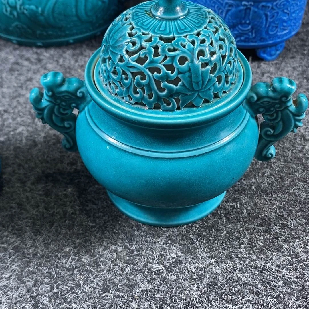 手工手绘陶瓷摆件工艺品柏*