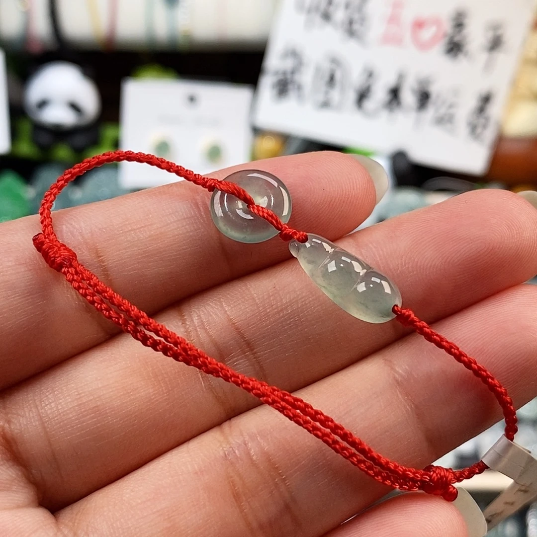 翡翠未镶嵌颈饰冰种平安扣手绳15