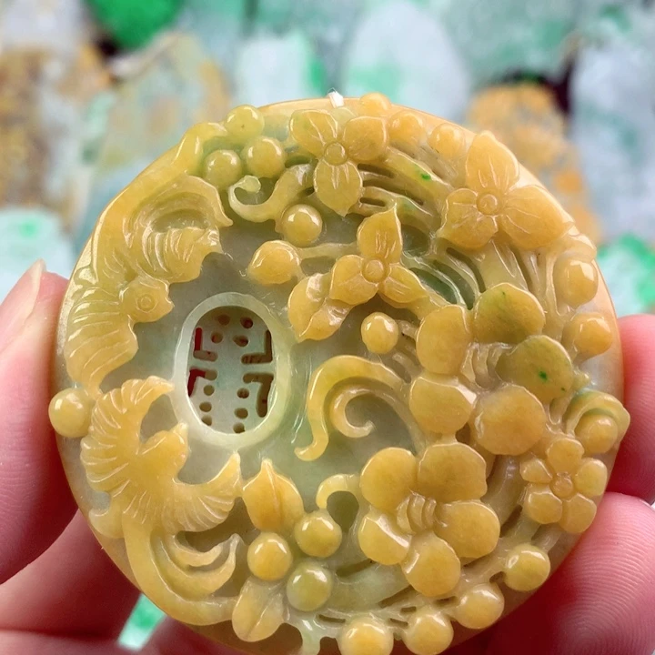 翡翠未镶嵌吊坠(不含链)