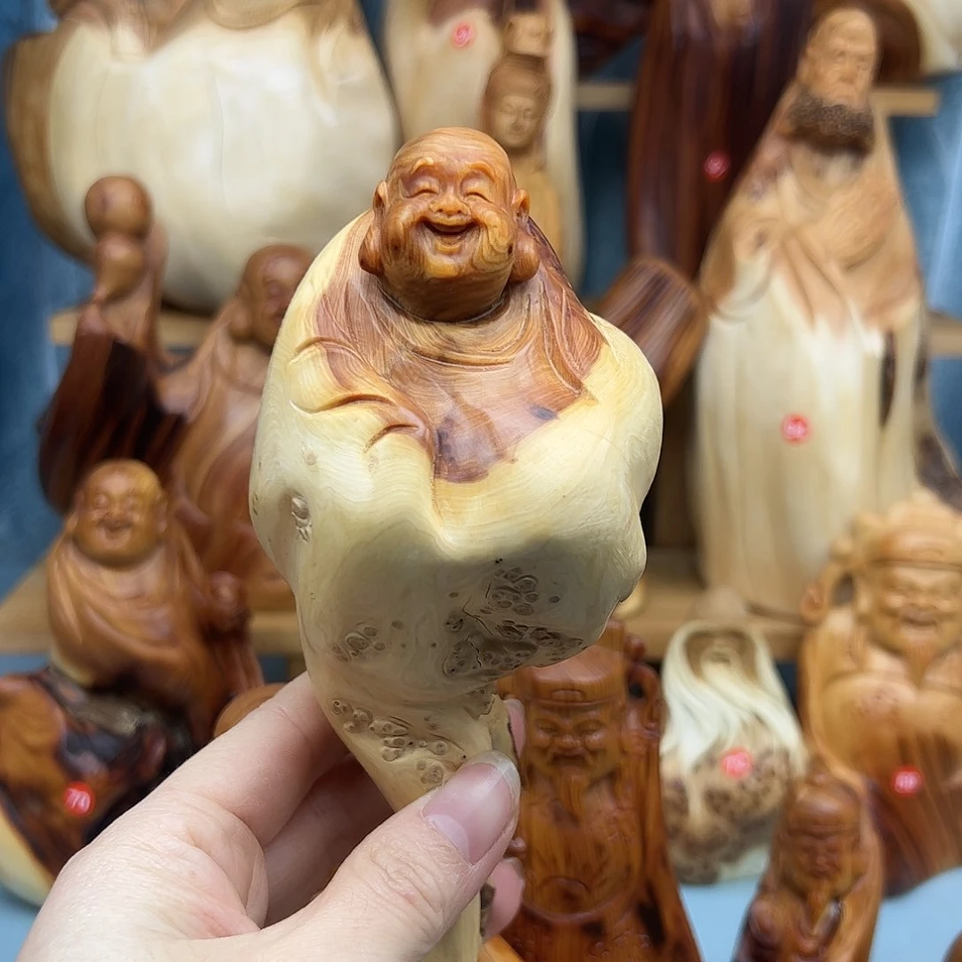 木爱****活柏木摆件手把件