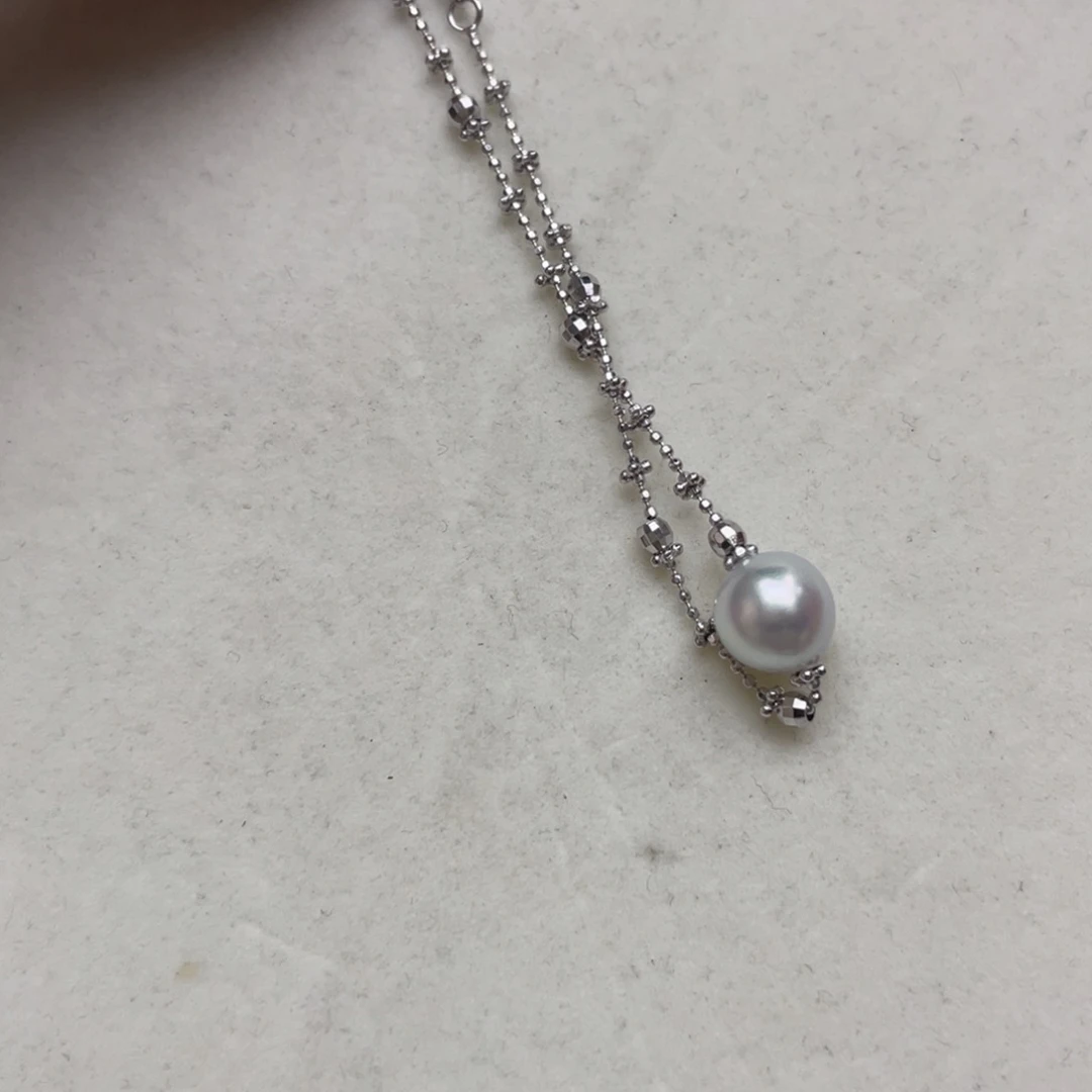 手绳海水珍珠银S925镶嵌