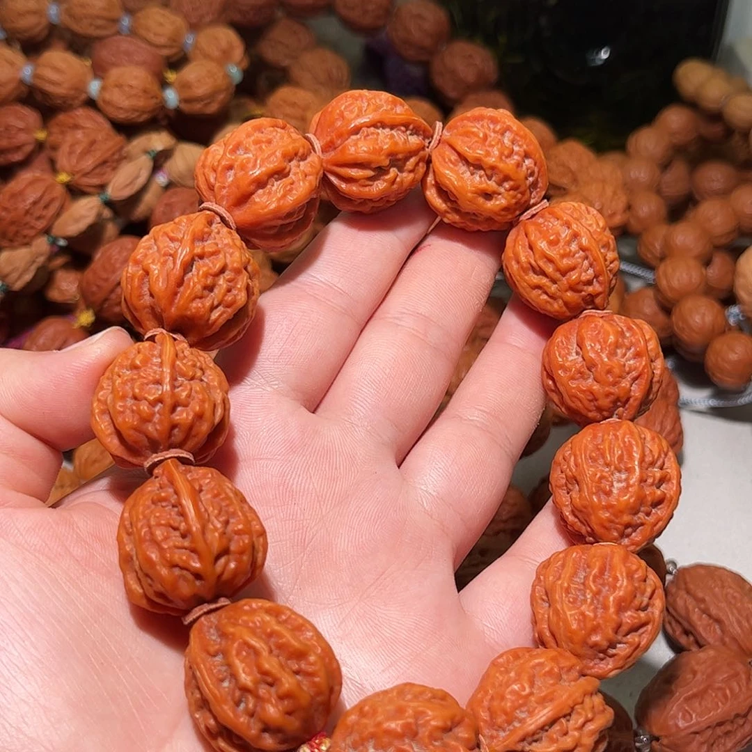 文玩核桃吊坠粗筋手串25