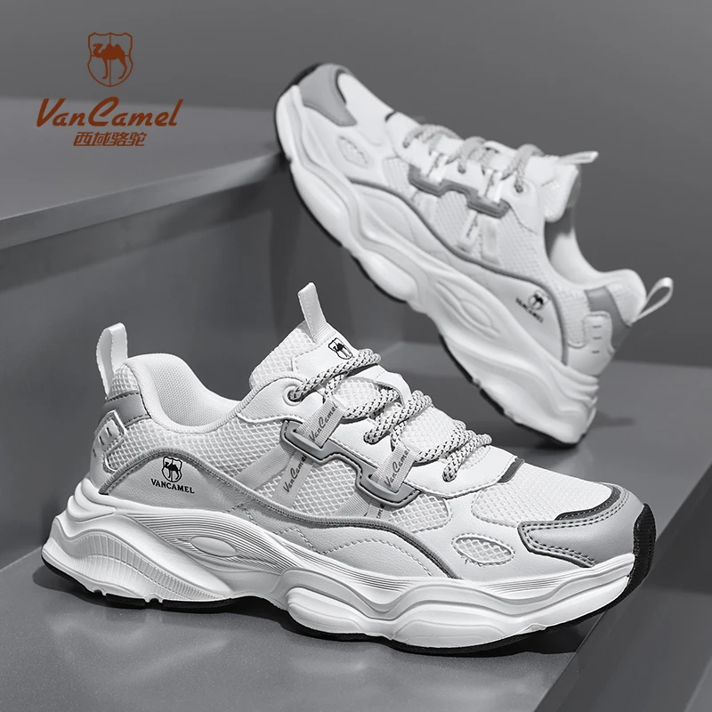 VANCAMEL/西域骆驼新款情侣运动百搭四季防滑女士透气时尚运动鞋
