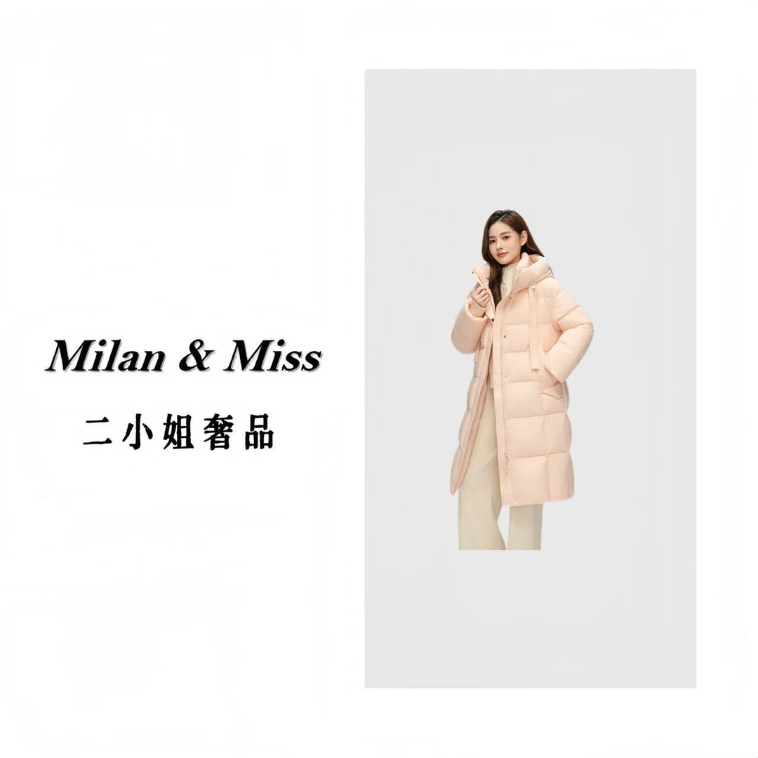 假一赔十2025新款羽绒连帽90白鸭绒羽绒服女中长款宽松保暖外套