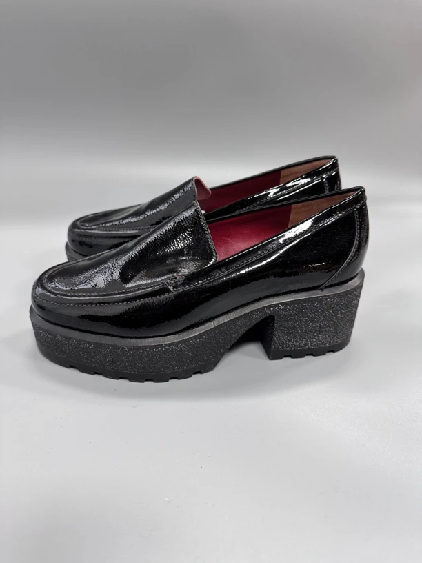 Lu厚底素面 184 粗跟乐福鞋