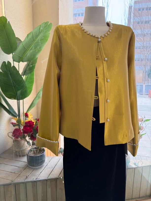 春季新款！小香风纯色春季透气女薄款短外套气质百搭