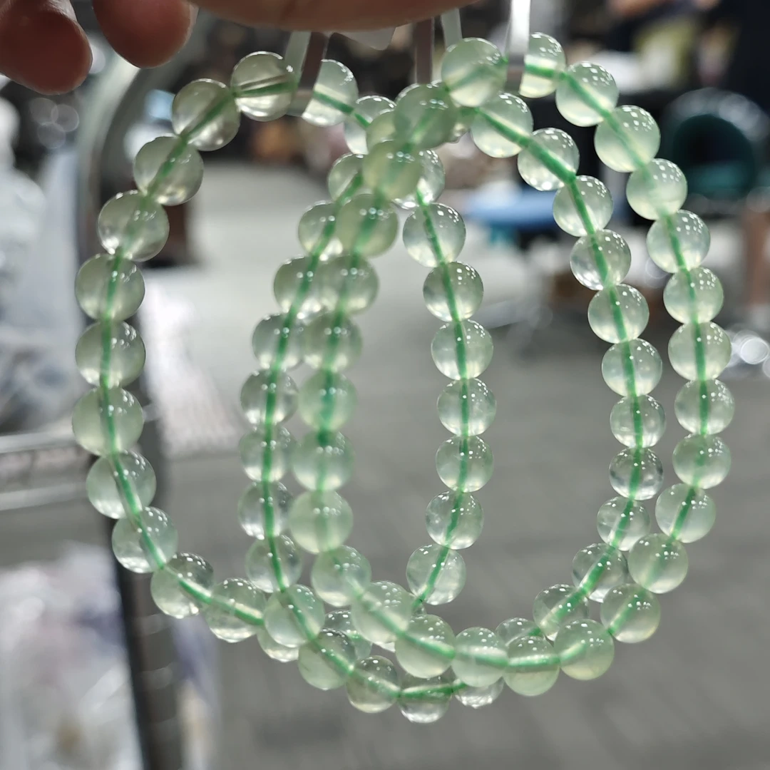 【书记甄选】天然葡萄石单圈手链 多样性发一件 约7mm 6964CK